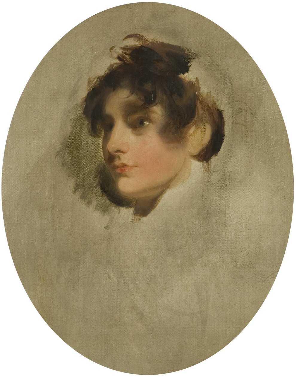 Hoofd van een jonge vrouw, c.1800-05 door Thomas Lawrence