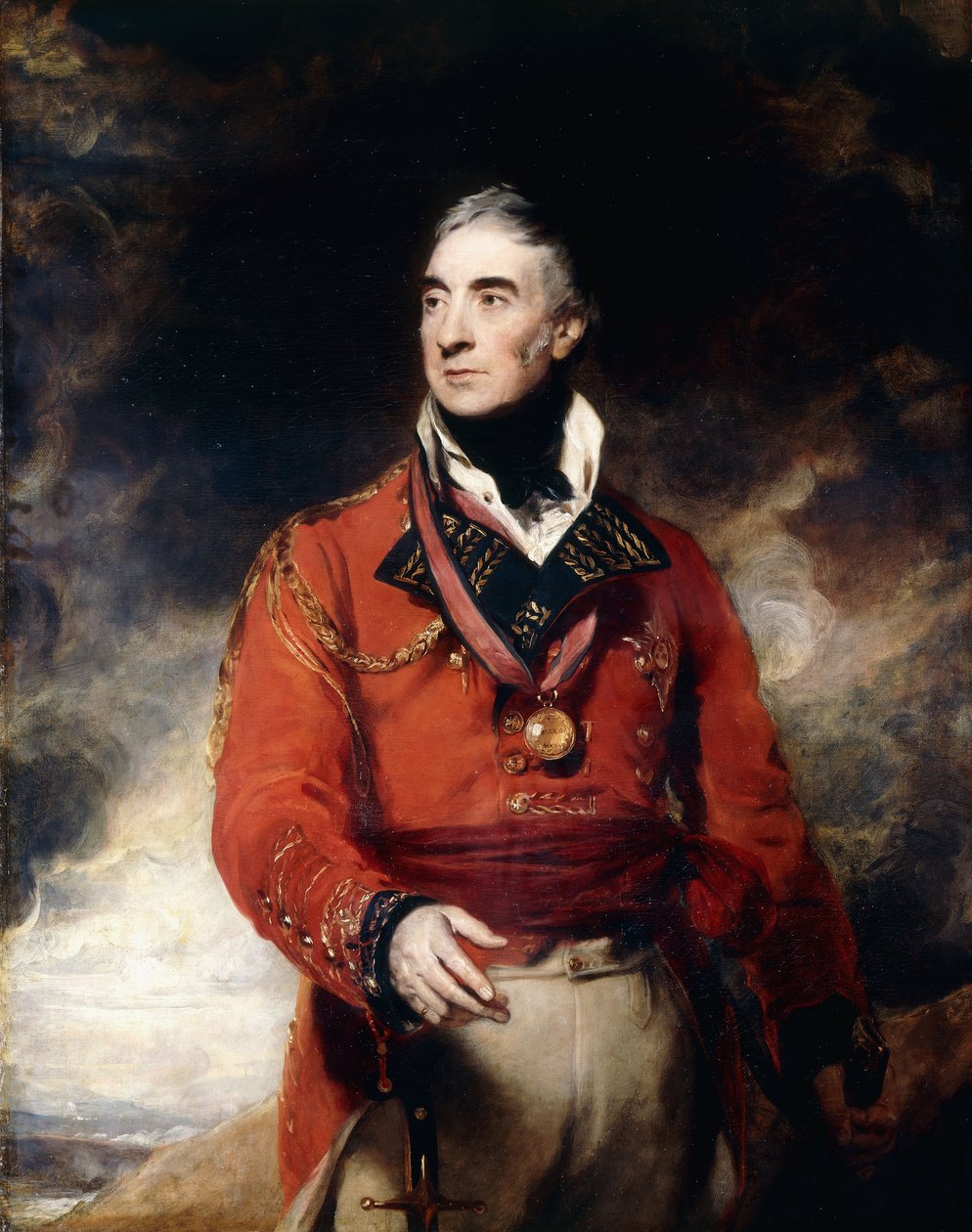 Portret van luitenant-generaal Sir Thomas Graham, K.B., later 1e Baron Lynedoch door Thomas Lawrence