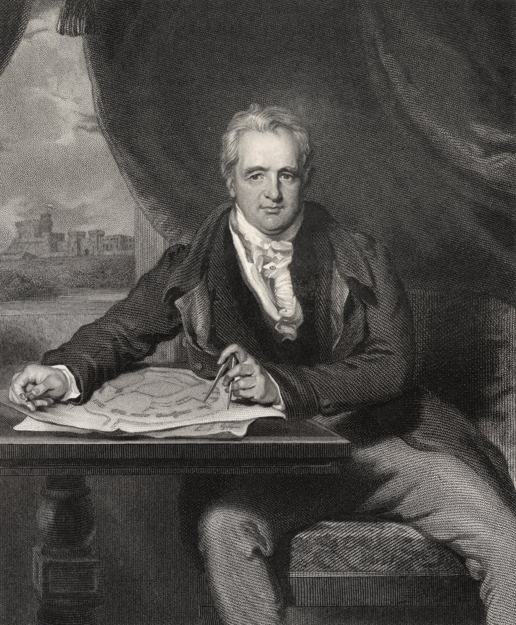 Sir Jeffry Wyatville, gegraveerd door H. Robinson, uit 