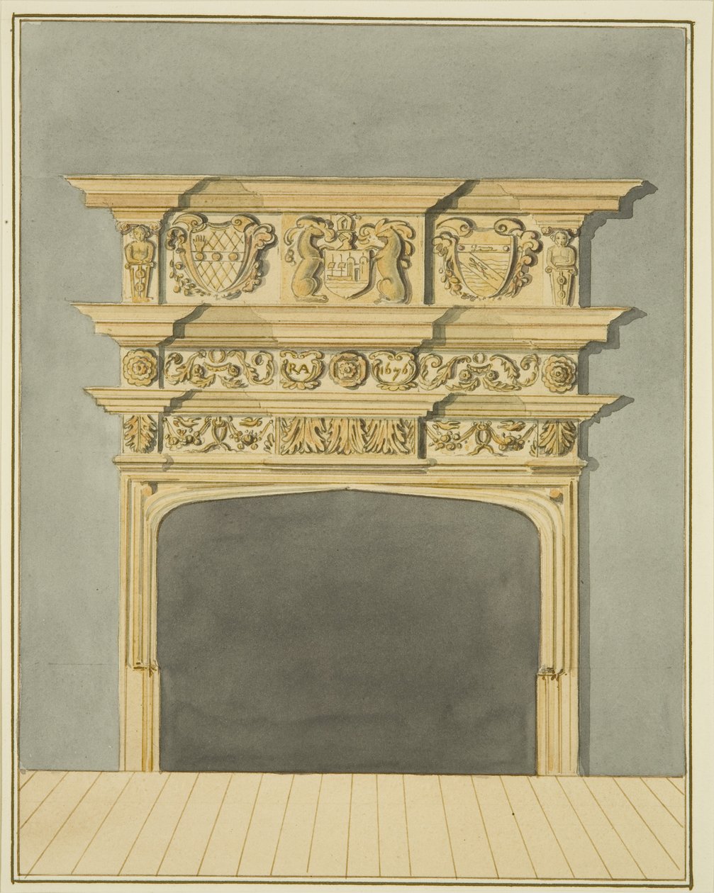 Schouw bij 49 Broad Quay door Thomas Leeson the Elder Rowbotham