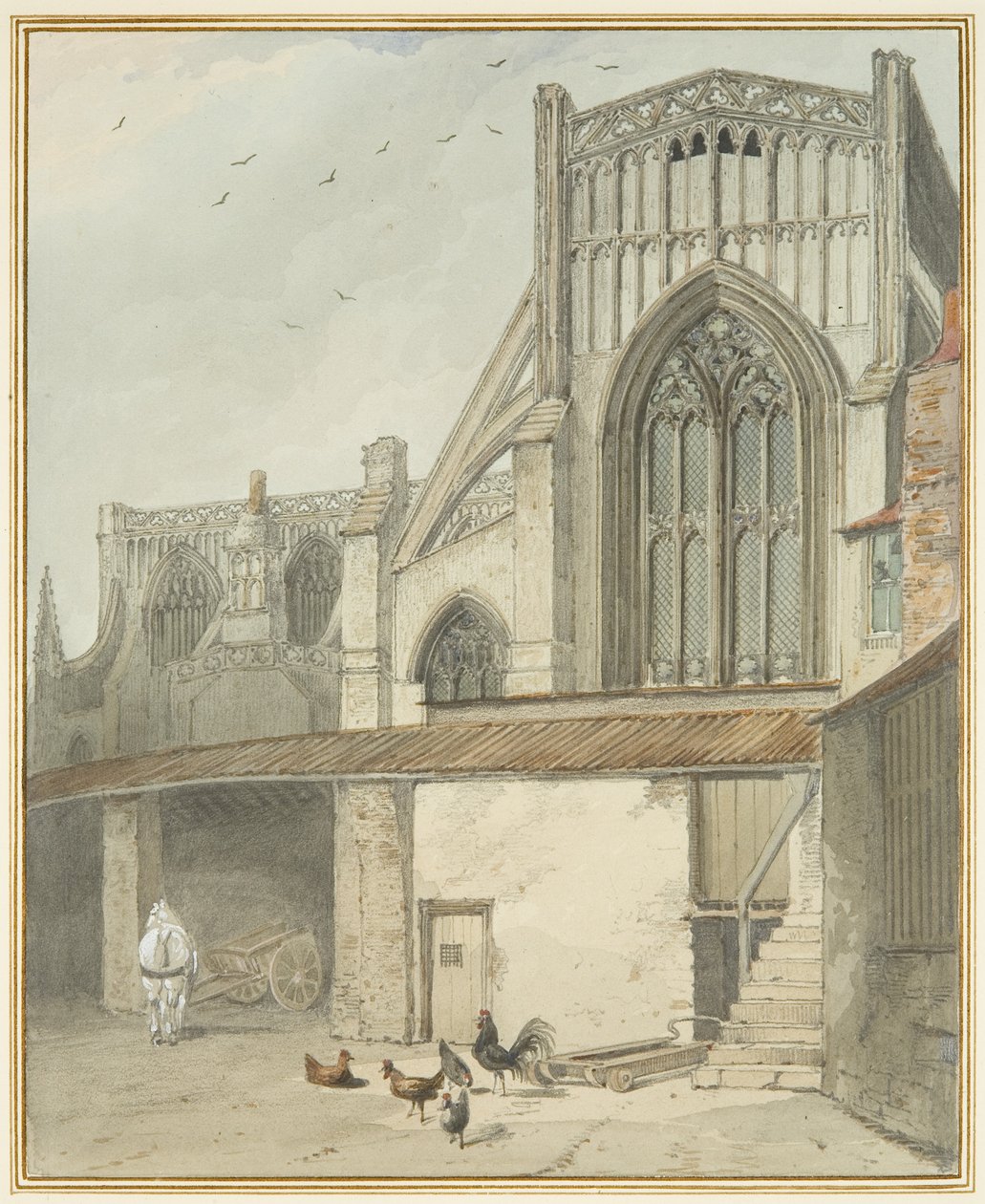 Einde van het noordelijke transept van St Mary Redcliffe door Thomas Leeson the Elder Rowbotham