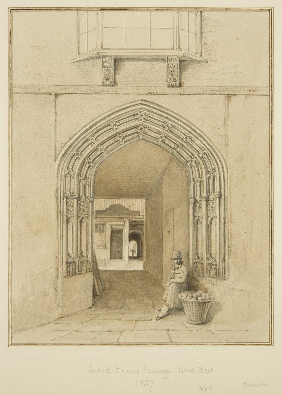 Wachtpost Passage, Wine Street door Thomas Leeson the Elder Rowbotham