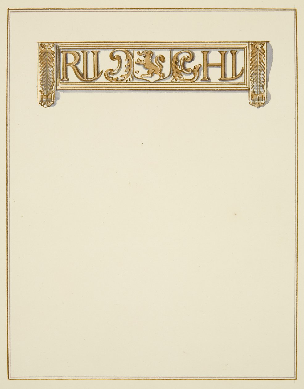 Initialen boven Korinthische Deur in Temple Street door Thomas Leeson the Elder Rowbotham