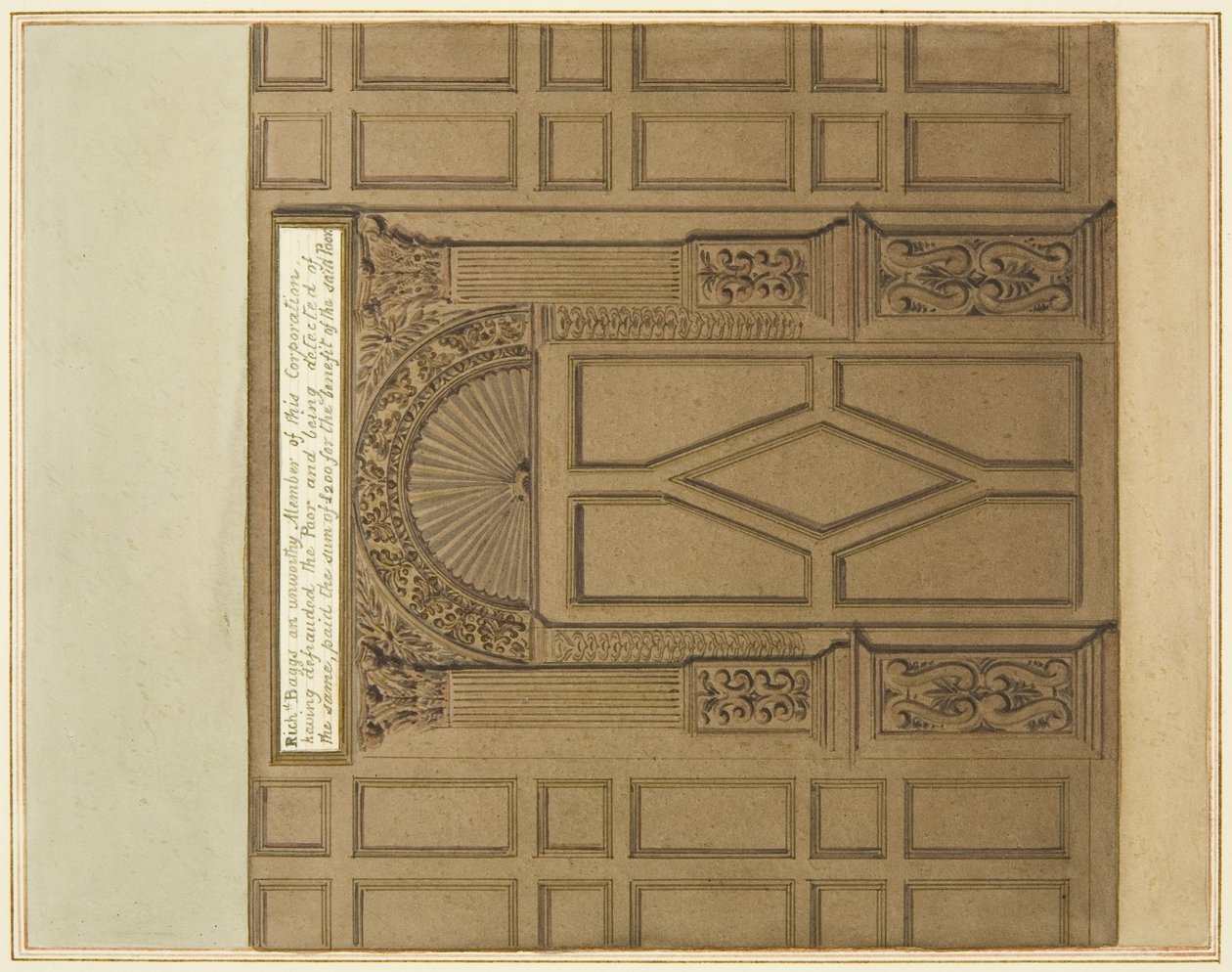 Binnenste deur van de Grote Kamer van de Munt, nu St Peter