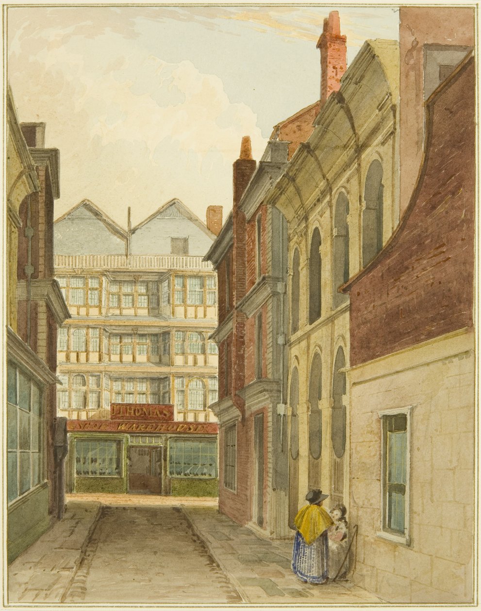Mary-le-Port Straat gezien vanaf Kaasmarkt door Thomas Leeson the Elder Rowbotham