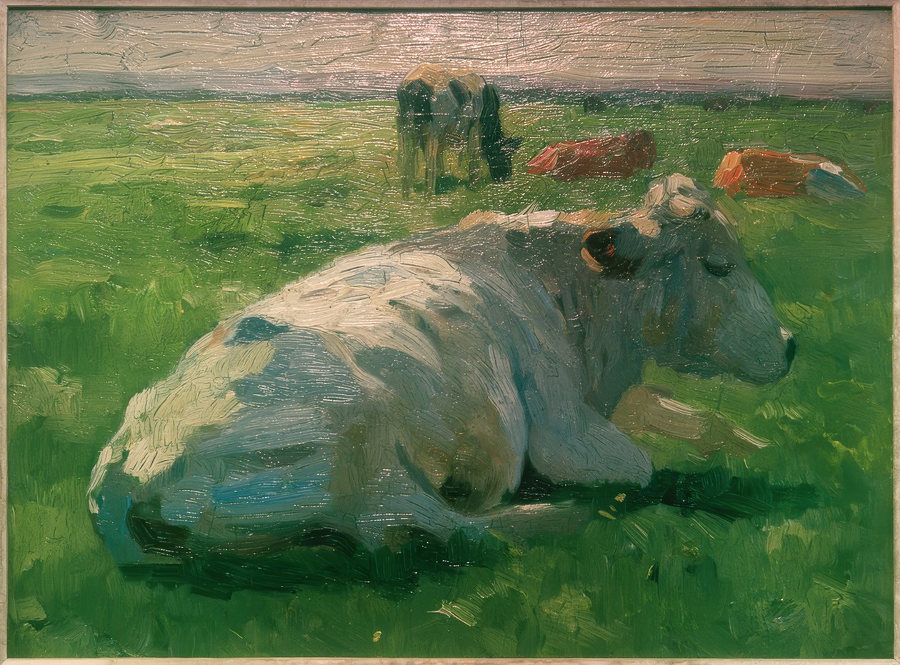 Liggende koe door Thomas Ludwig Herbst