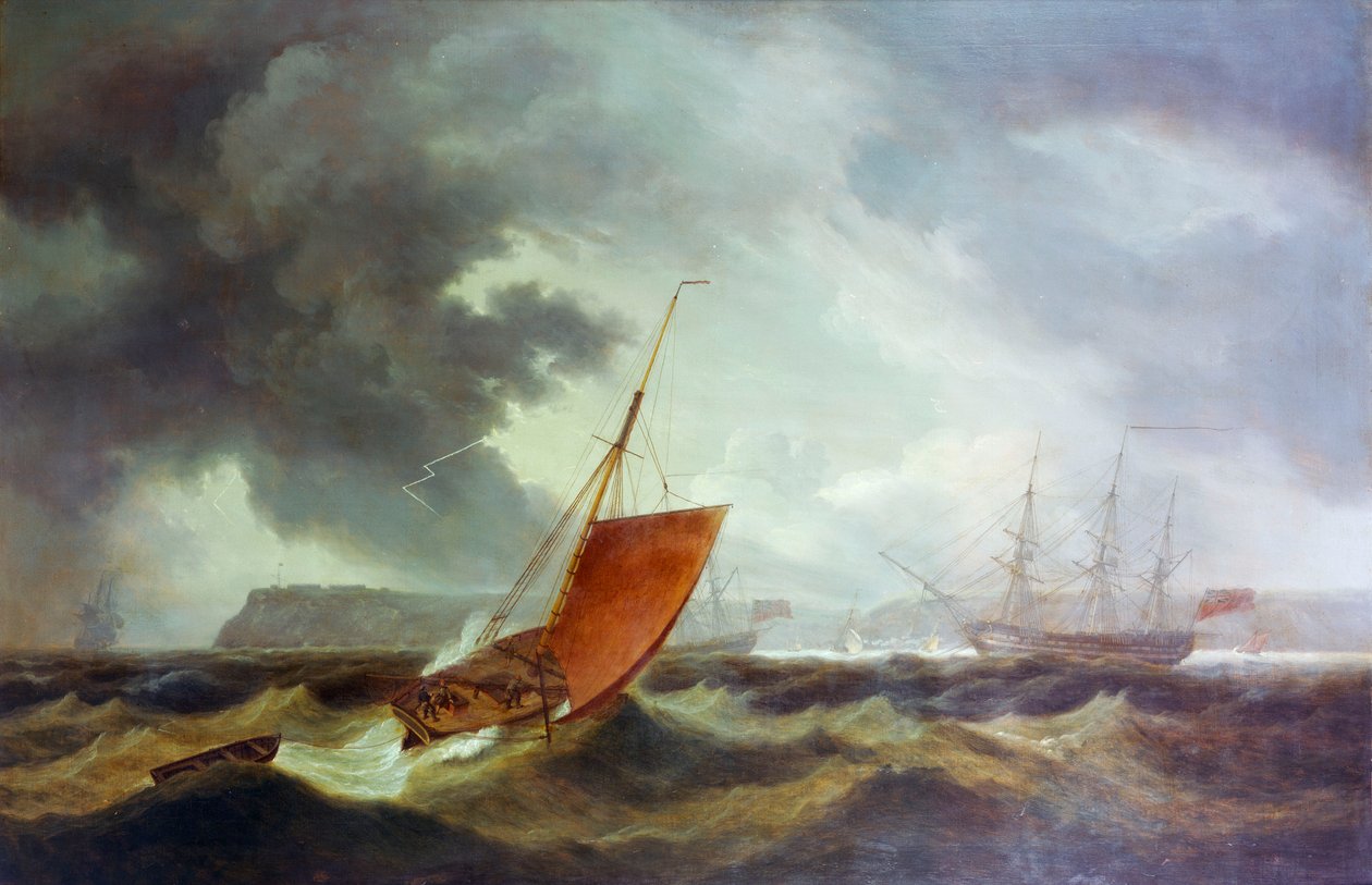 Een Brixham trawler die Torbay binnenloopt, begin 19e eeuw door Thomas Luny