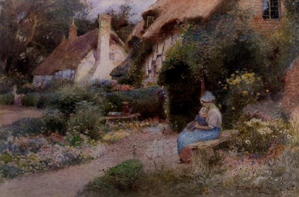 Bij de Cottage Deur door Thomas Mackay