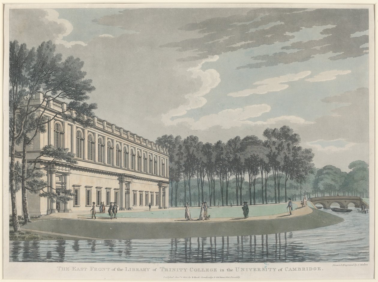 De Oostelijke Voorzijde van de Bibliotheek van Trinity College door Thomas Malton