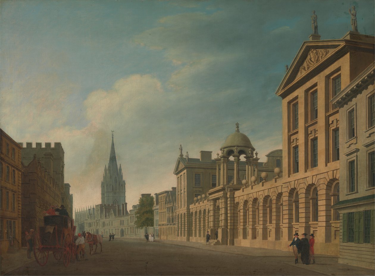 High Street, Oxford door Thomas Malton the Younger