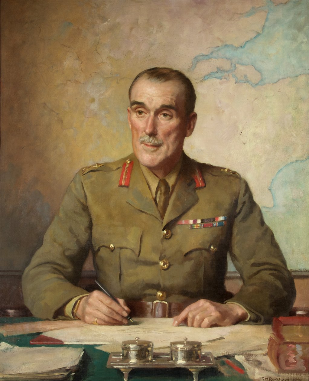 Brigadier Generaal John Hay Beith (schuilnaam: Ian Hay) door Thomas Martine Ronaldson