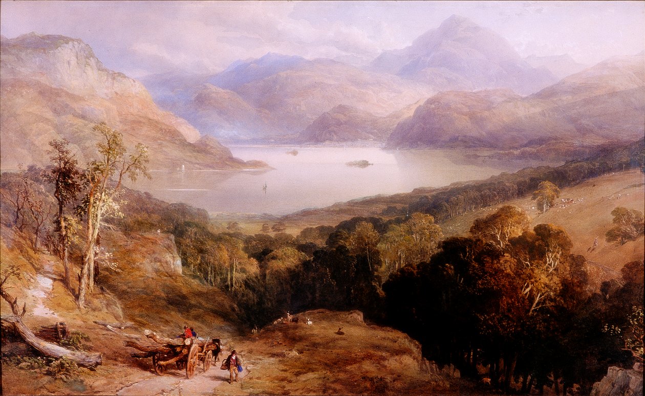 Ullswater, rond 1842 door Thomas Miles II Richardson