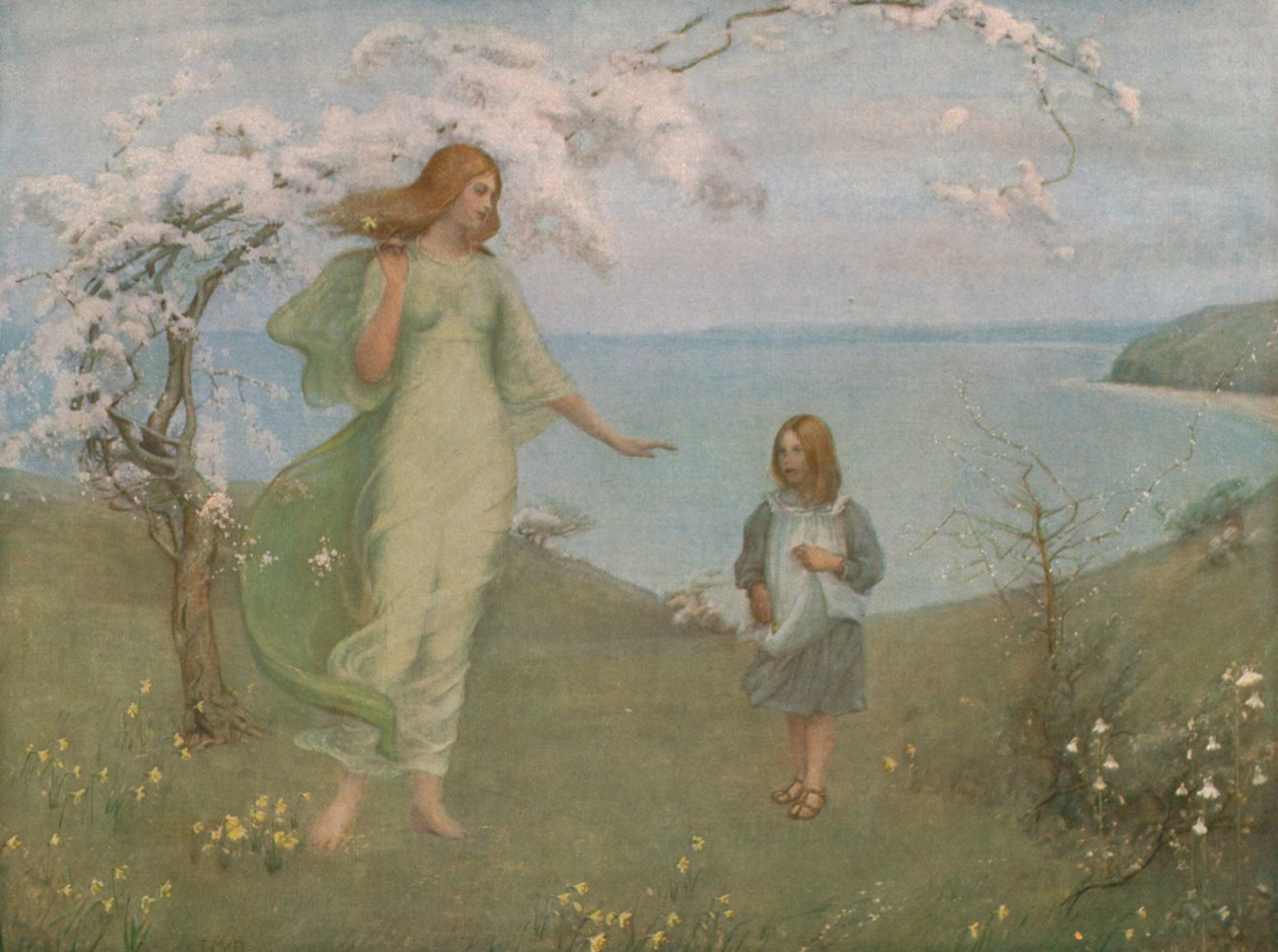 Een visioen van de lente, 1901, ca. 1930 door Thomas Millie Dow