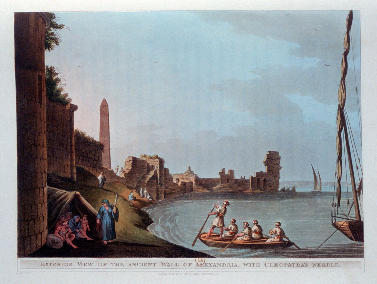 Buitenaanzicht van de Oude Muur van Alexandrië, met Cleopatra