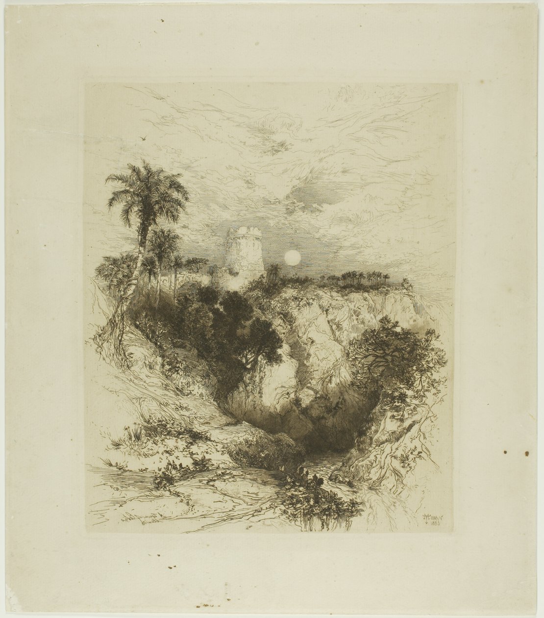 Een toren van Cortez door Thomas Moran