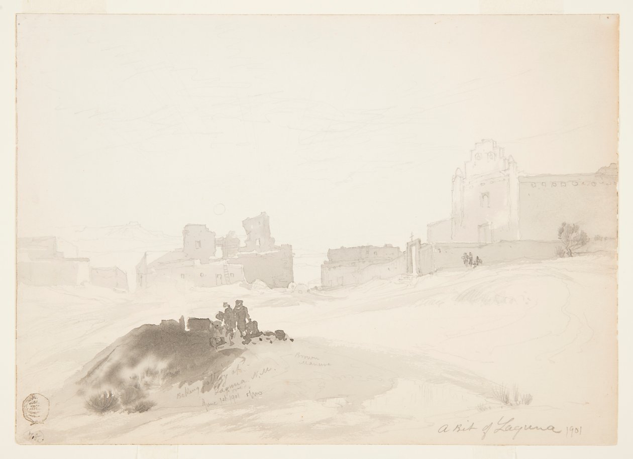 Potten bakken in Laguna, New Mexico door Thomas Moran