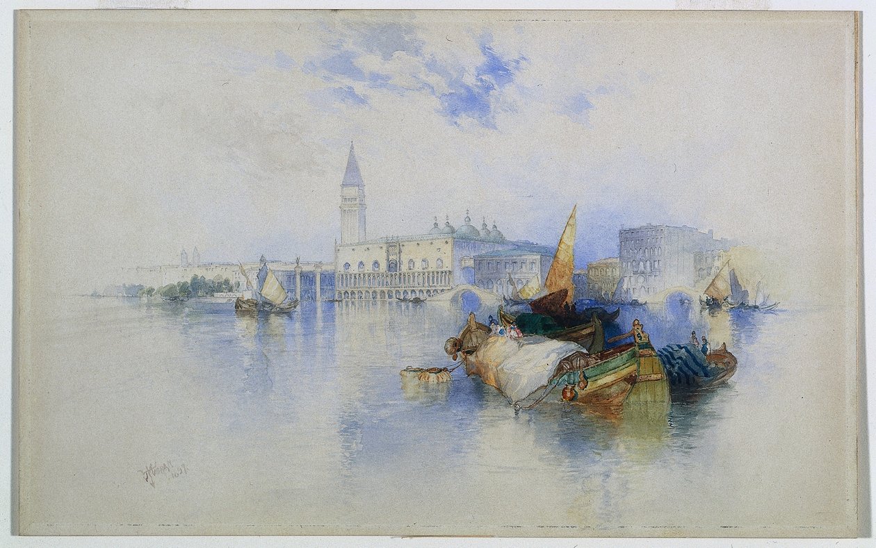 Bassin van San Marco door Thomas Moran