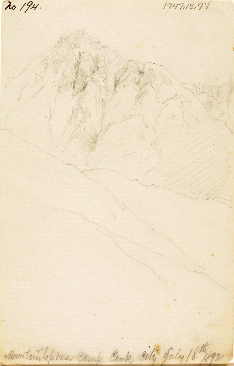 In het kamp aan de Soda Butte Creek, Cook City door Thomas Moran
