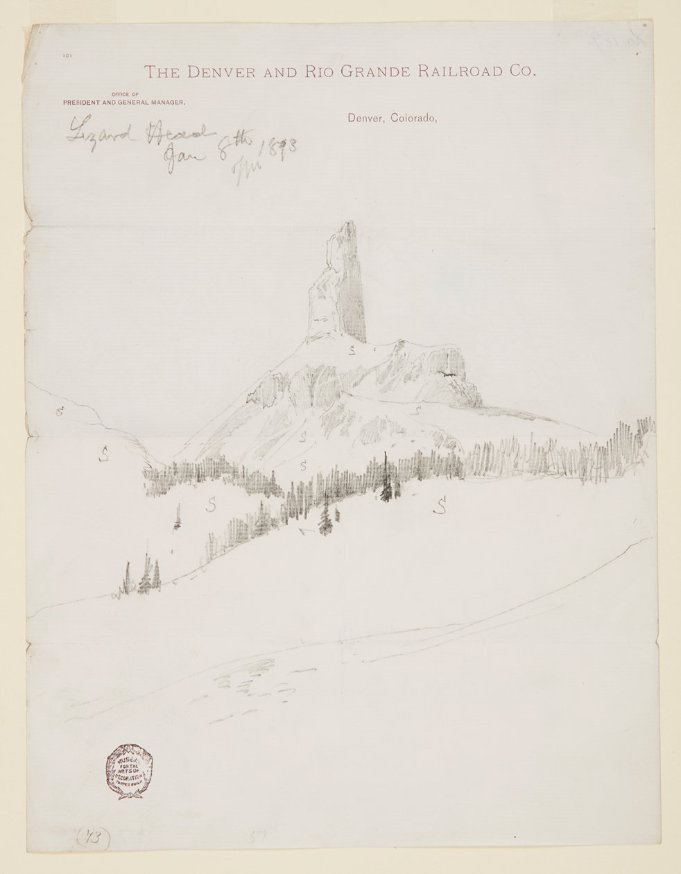 Lizard Head Peak, Colorado door Thomas Moran
