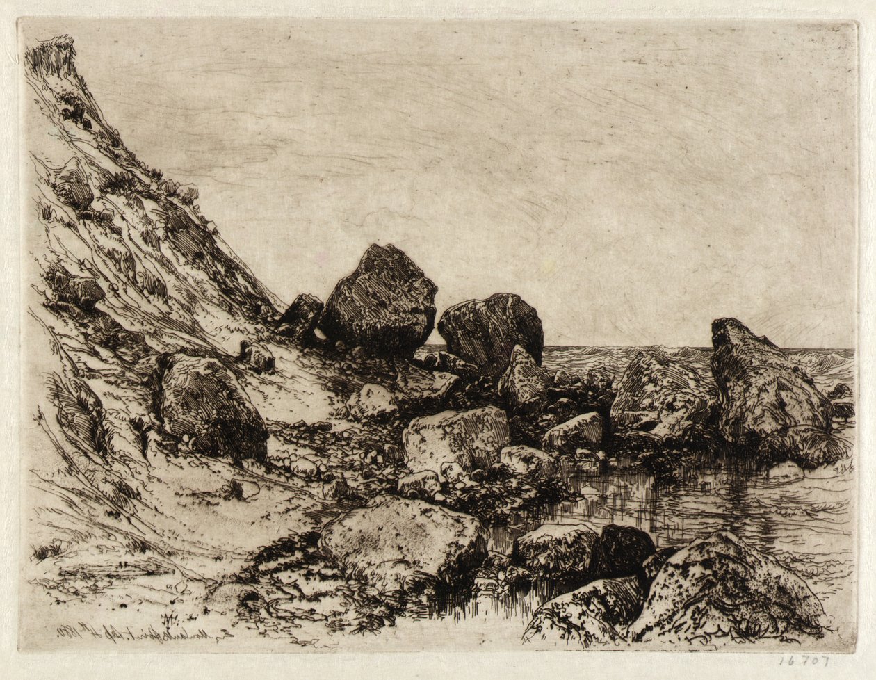 Montauk Punt door Thomas Moran