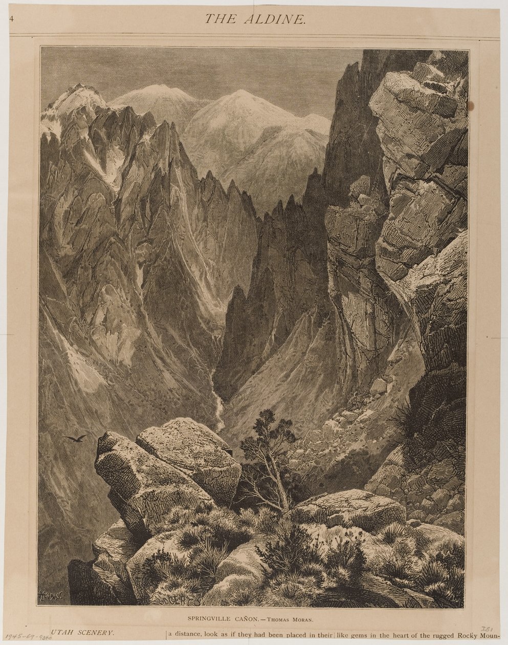 Springville Canyon door Thomas Moran
