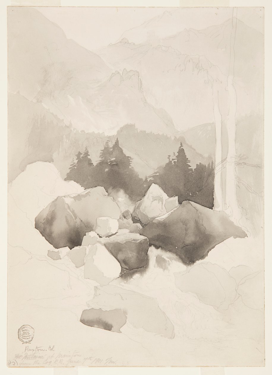 Studie van Ruxton, Colorado door Thomas Moran