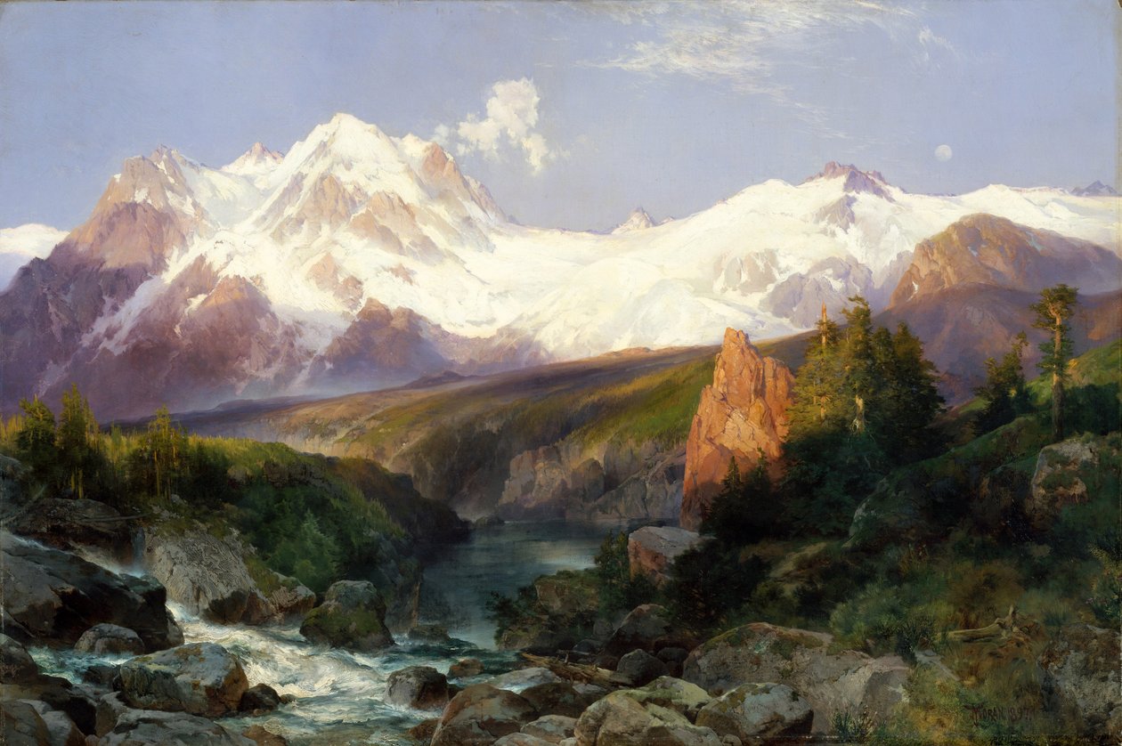Het Teton-gebergte door Thomas Moran