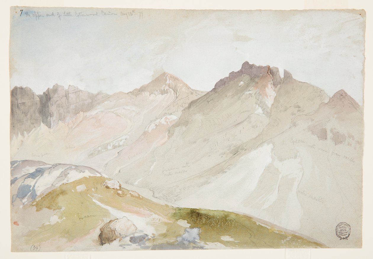 Het Bovenste Einde van Little Cottonwood Canyon, Wasatch Range, nabij Ogden, Utah door Thomas Moran