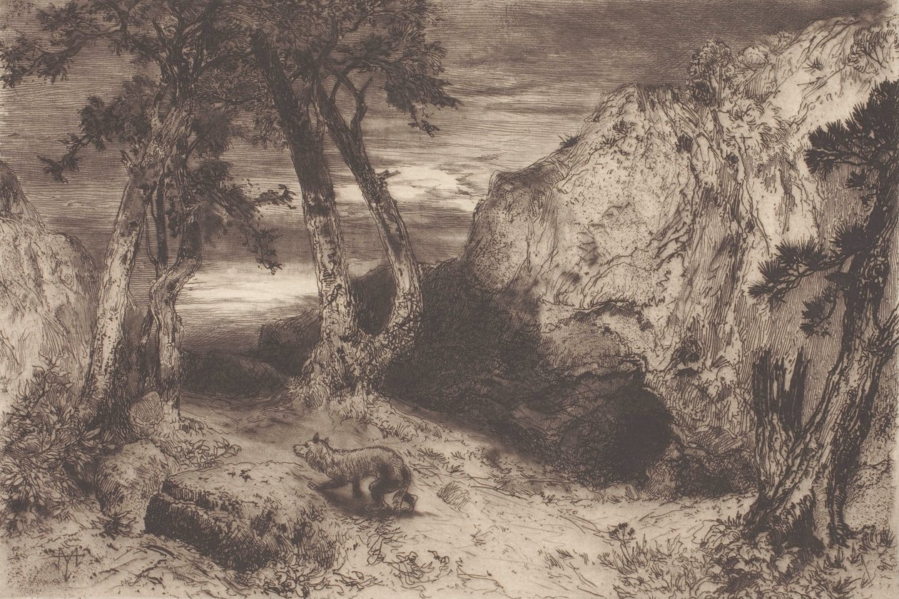 Schemering in Arizona door Thomas Moran