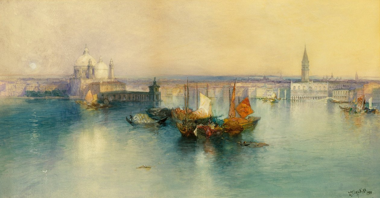 Venetië vanaf de toren van San Giorgio door Thomas Moran