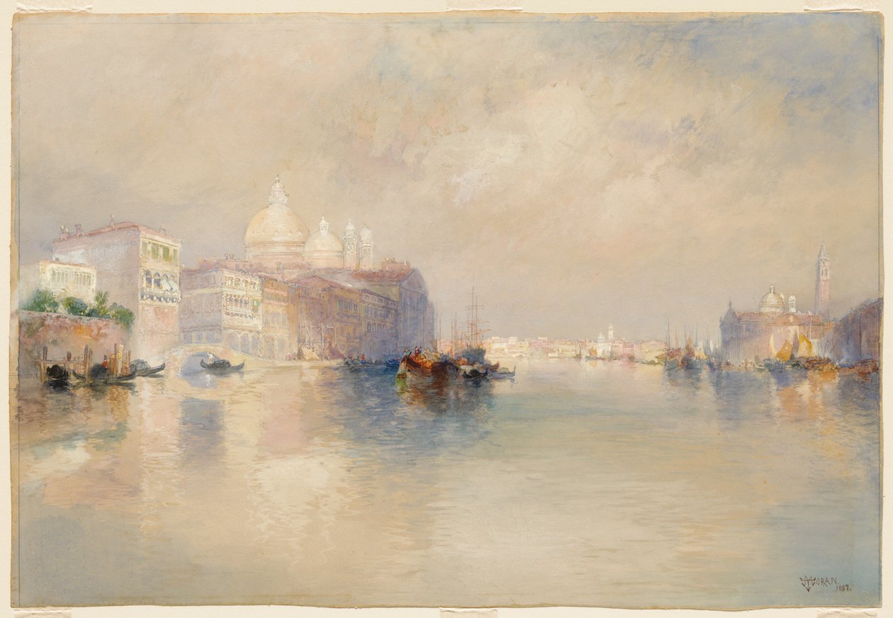 Gezicht op Venetië door Thomas Moran