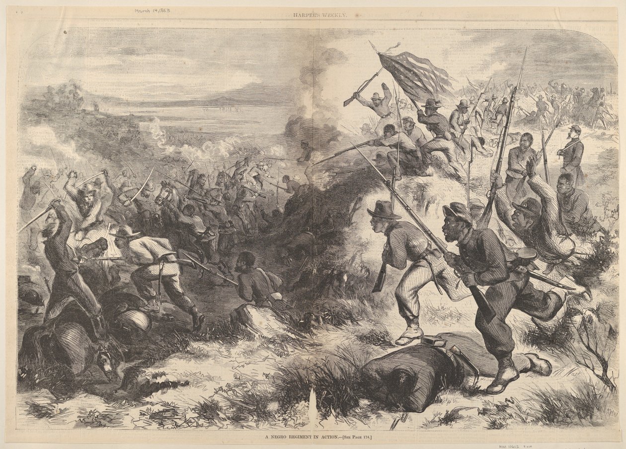 Een zwart regiment in actie uit Harper