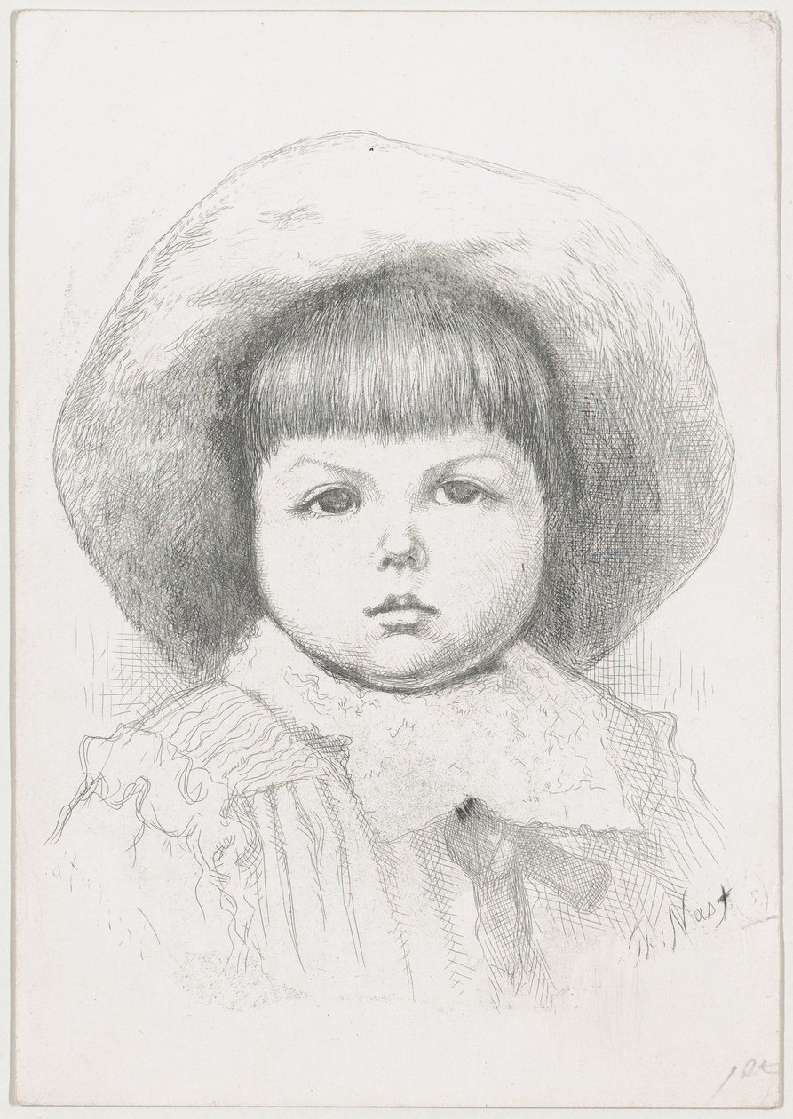 Portret van een kind Cyril Nast door Thomas Nast