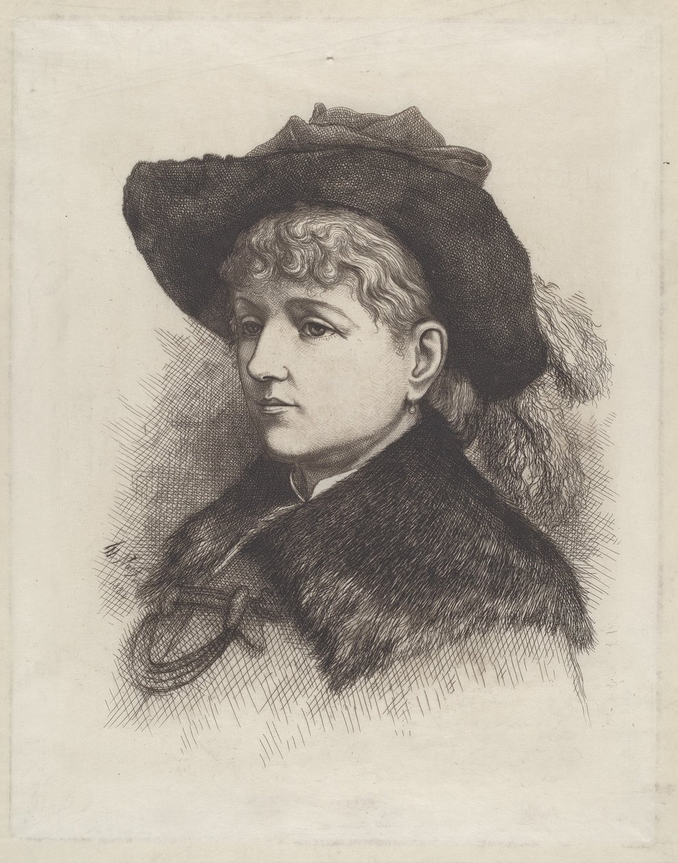 Portret van de Vrouw van de Kunstenaar, Sarah Edwards Nast door Thomas Nast