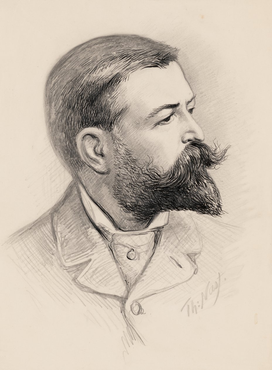 Zelfportret van Thomas Nast door Thomas Nast
