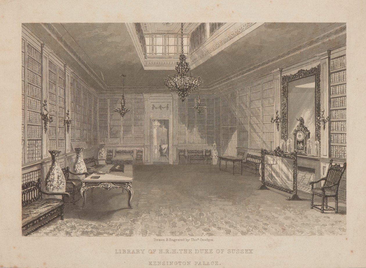 De Sussex-bibliotheek door Thomas Onwhyn