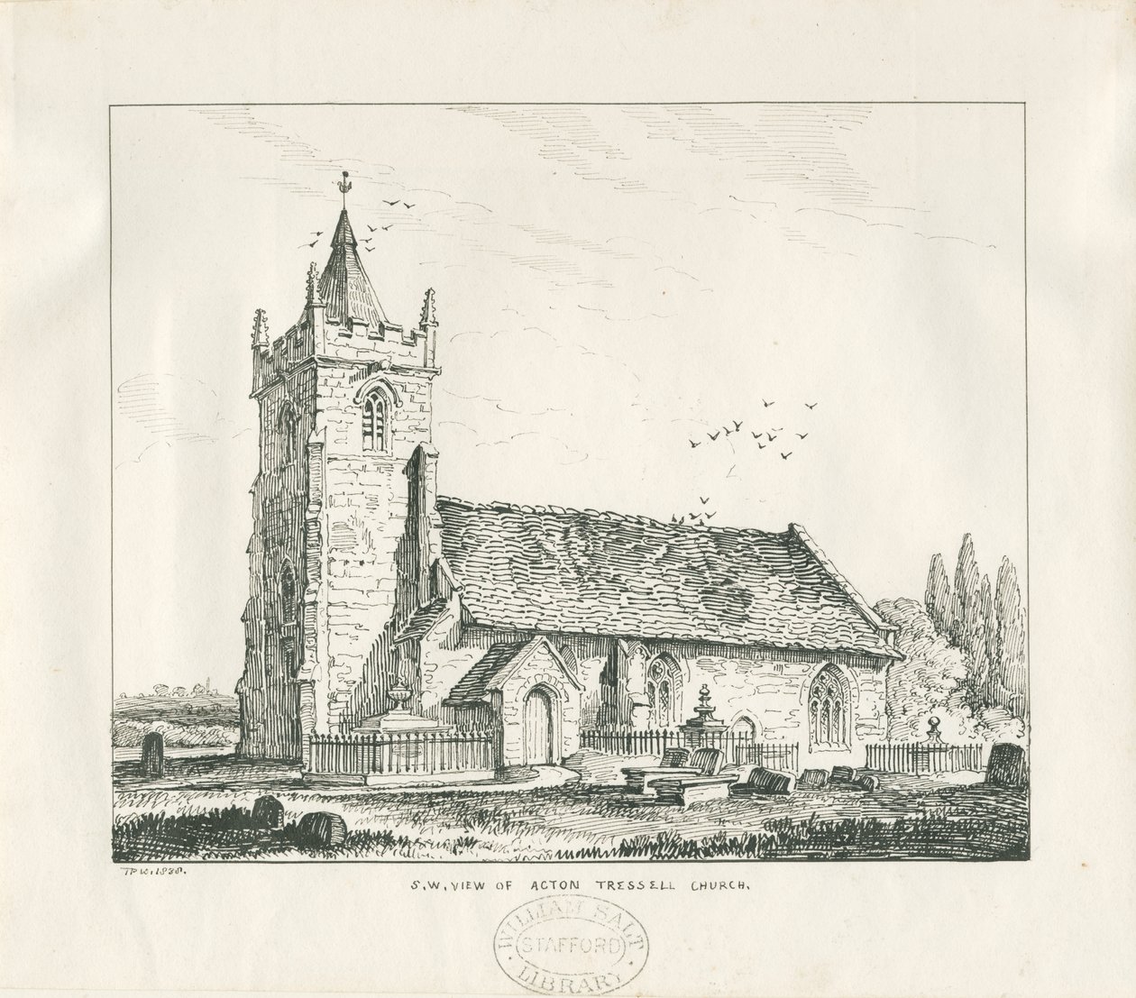 Acton Trussell Kerk door Thomas Peploe Wood