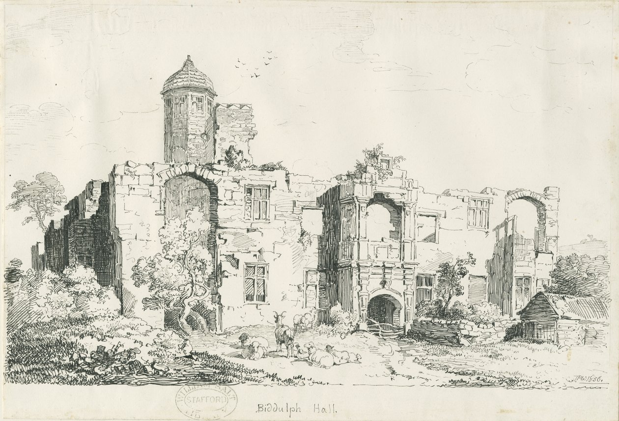 Biddulph Hall (oud) door Thomas Peploe Wood