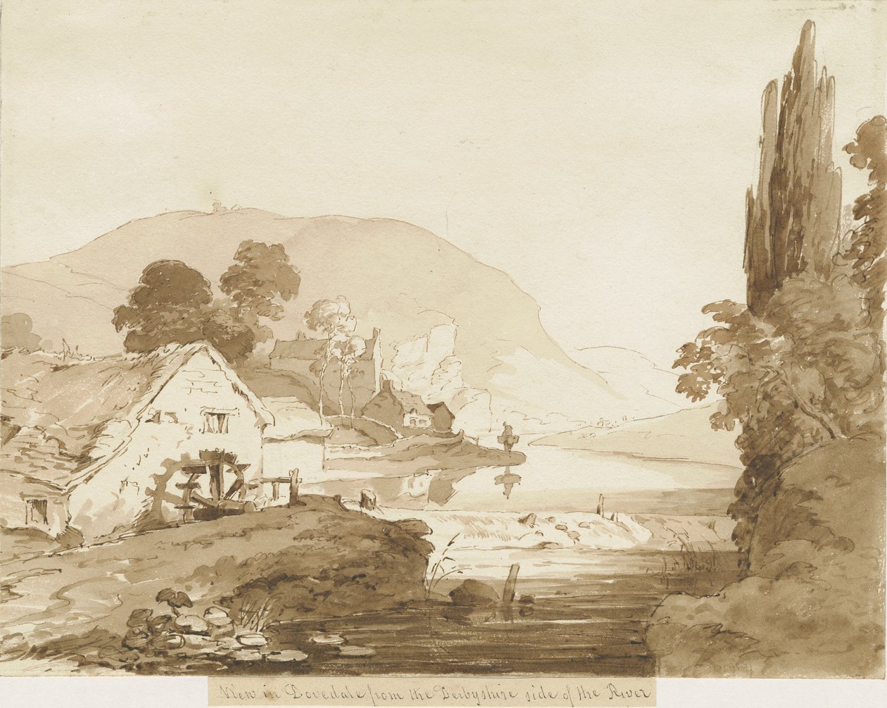 Dovedale - landschap door Thomas Peploe Wood