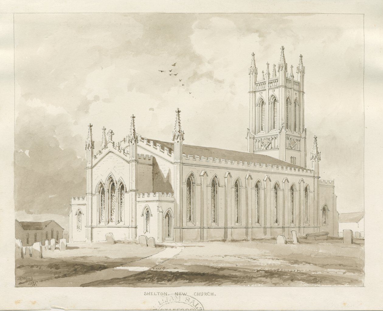 Shelton Kerk door Thomas Peploe Wood
