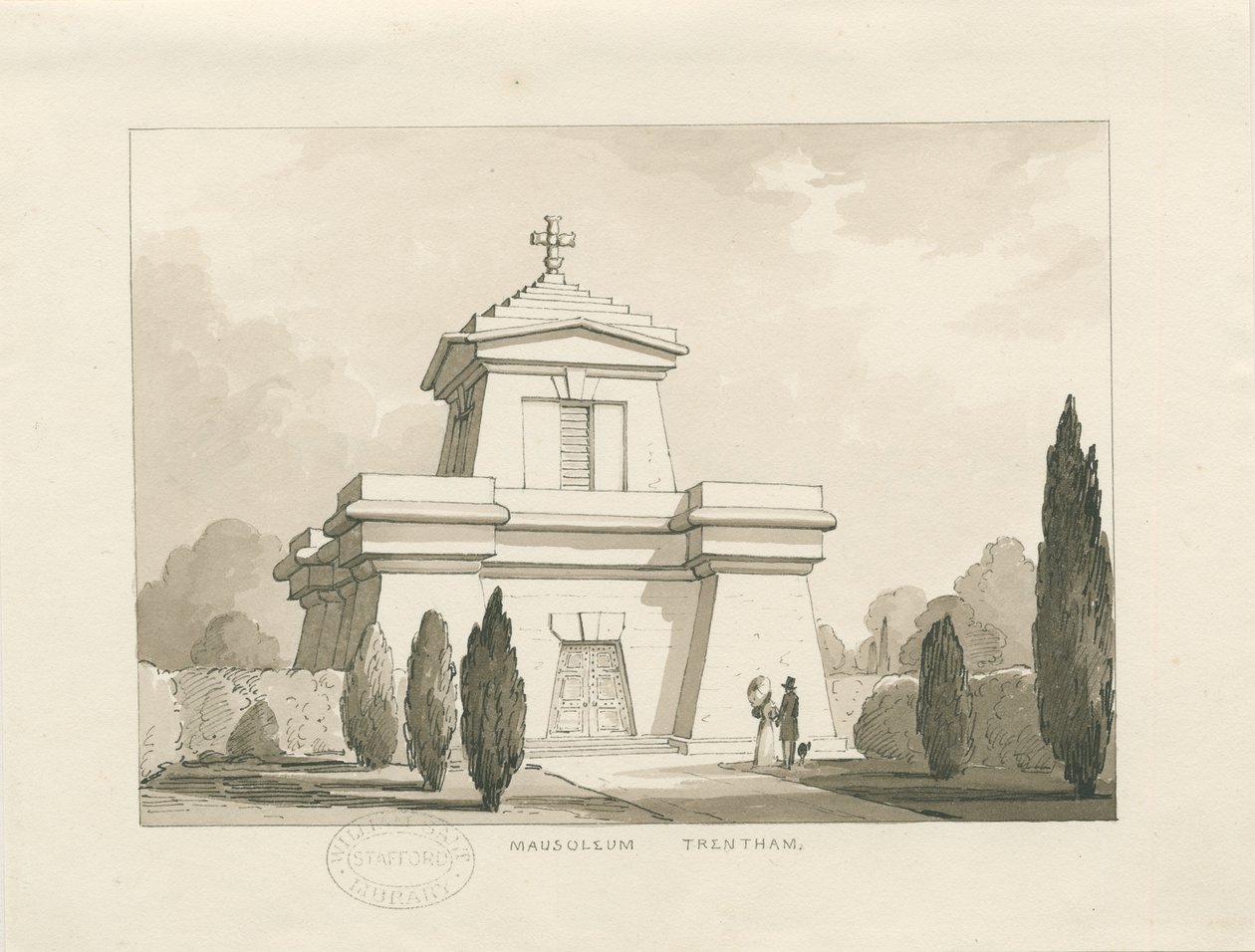 Trentham - Het Mausoleum door Thomas Peploe Wood