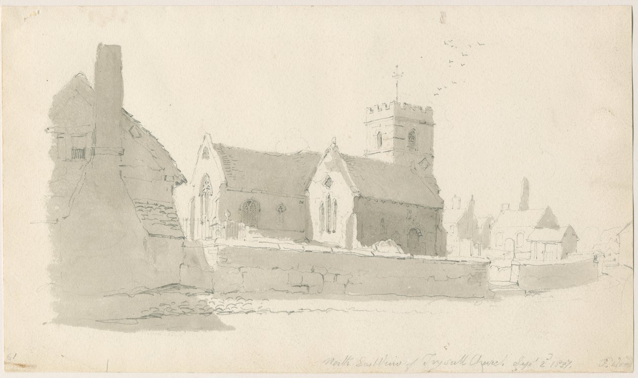 Trysull Kerk door Thomas Peploe Wood