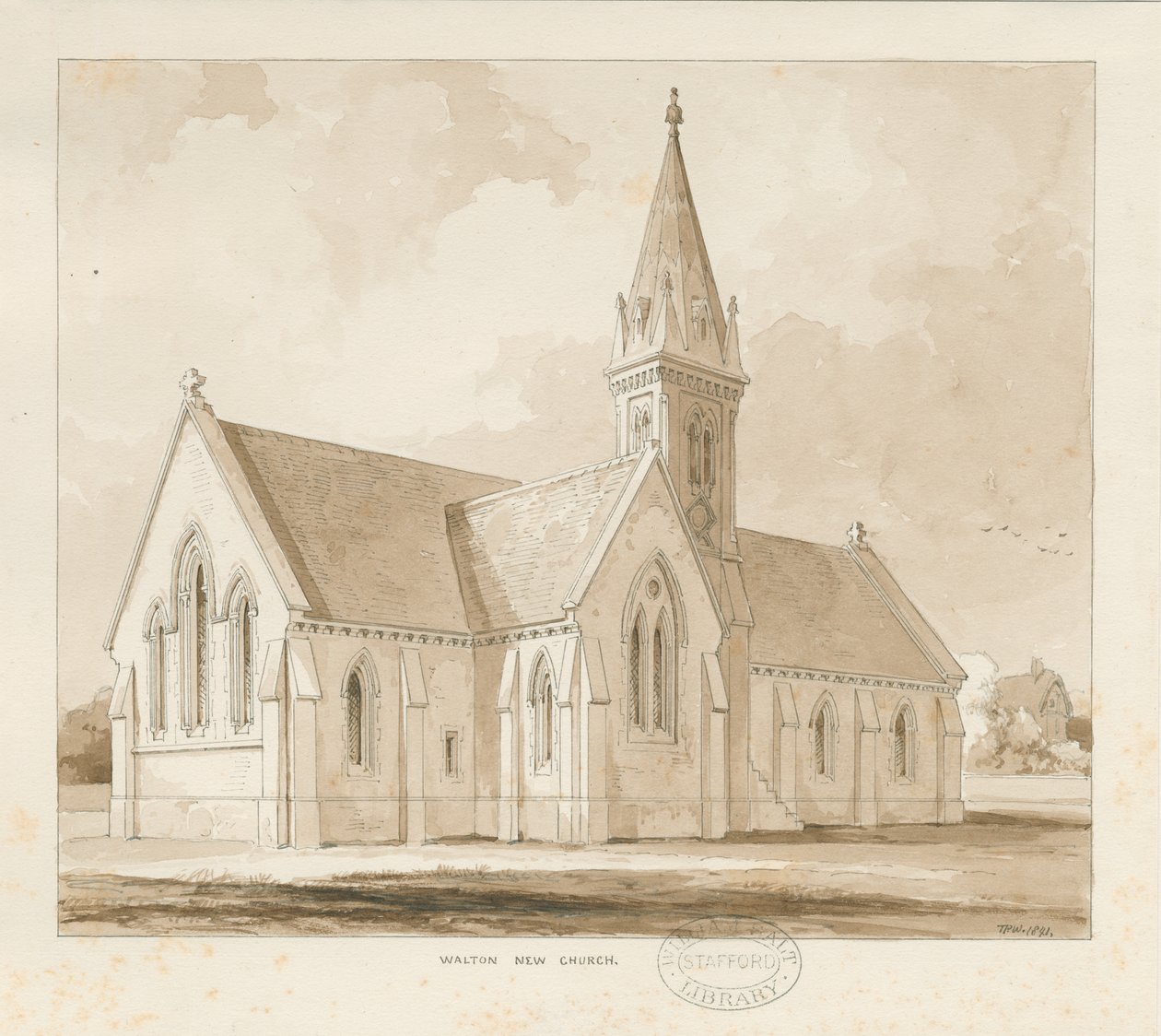 Walton-on-the-Hill Kerk [Nieuw] door Thomas Peploe Wood