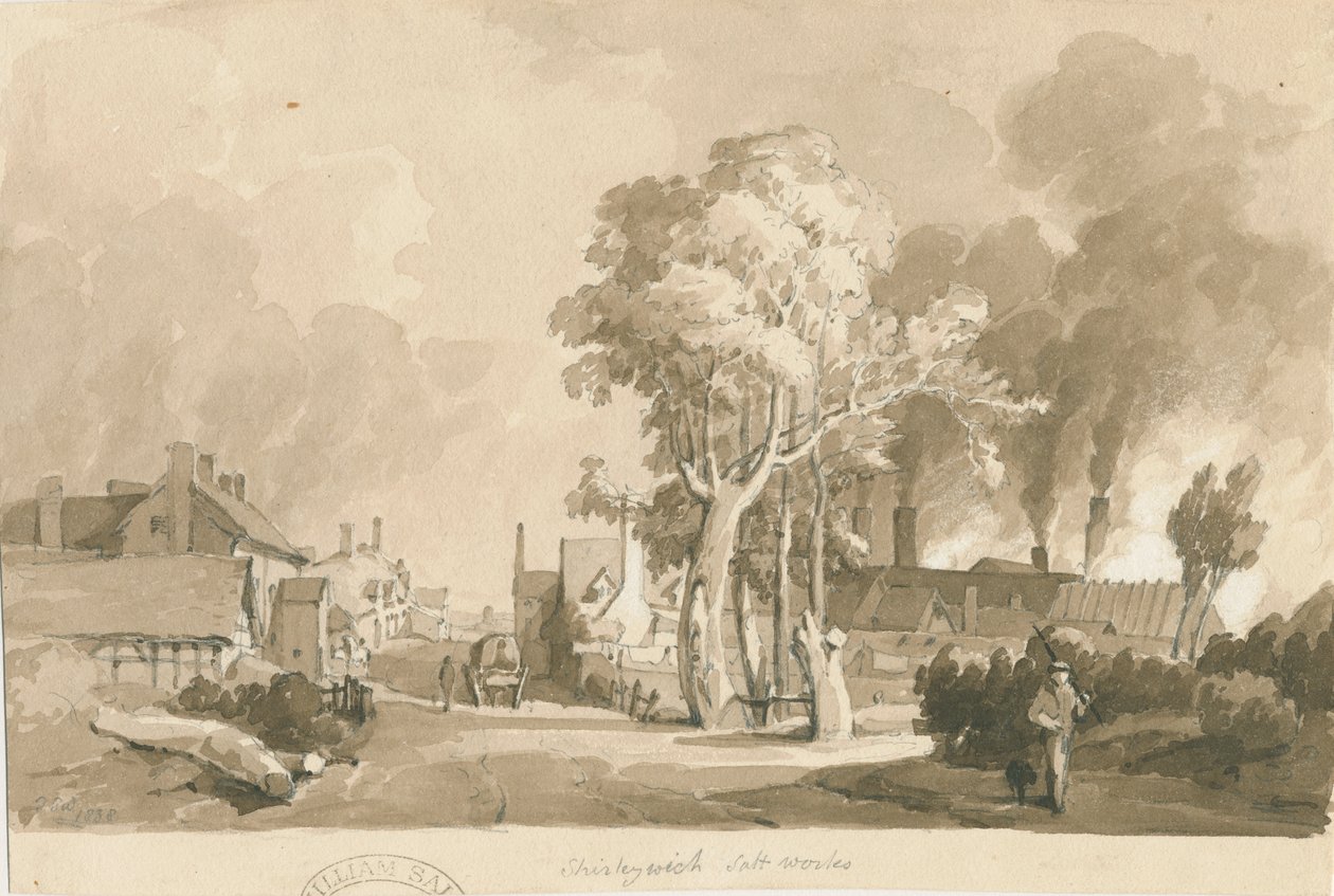 Weston-on-Trent - Shirleywich Zoutfabriek door Thomas Peploe Wood