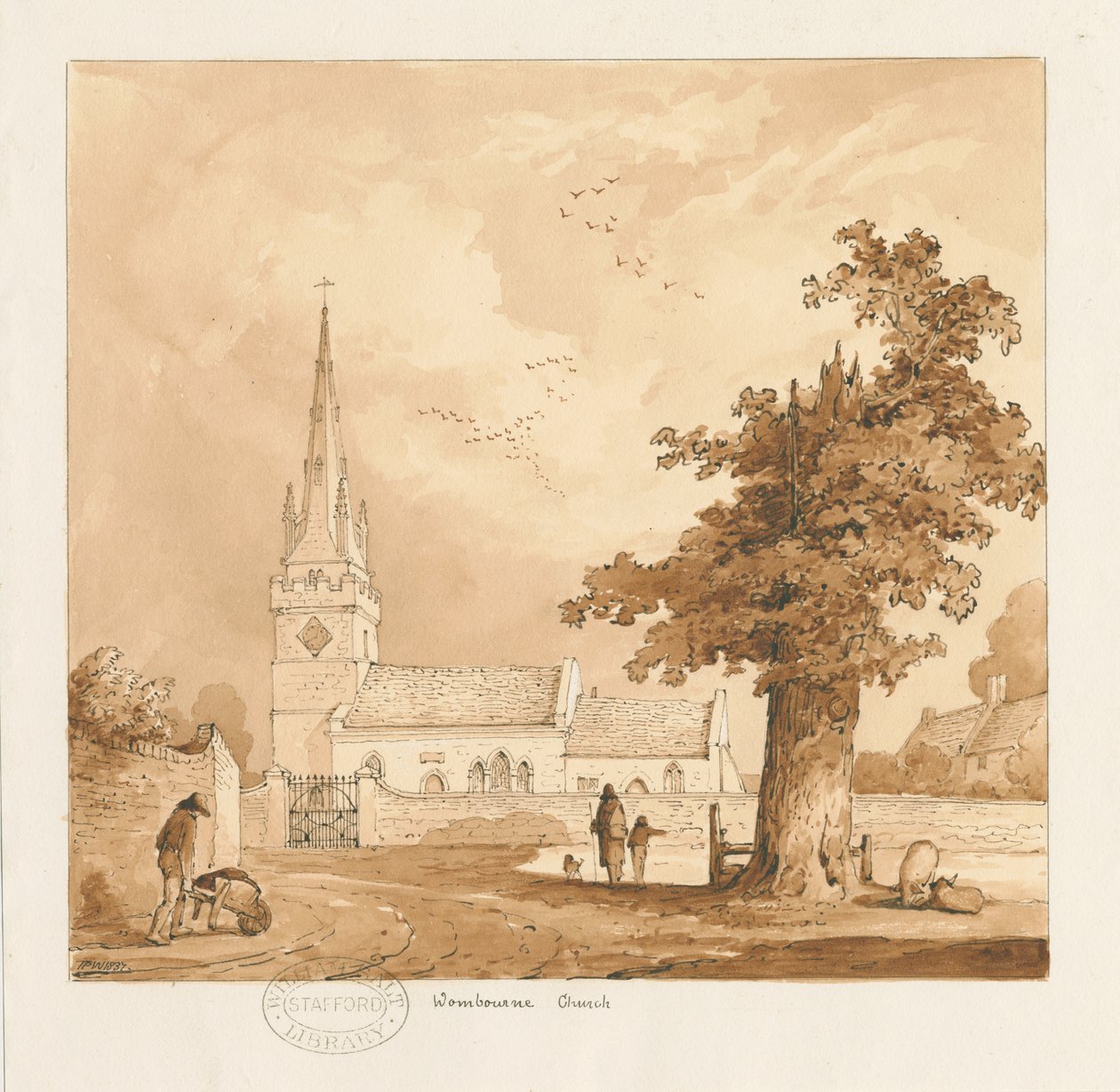 Wombourne Kerk door Thomas Peploe Wood