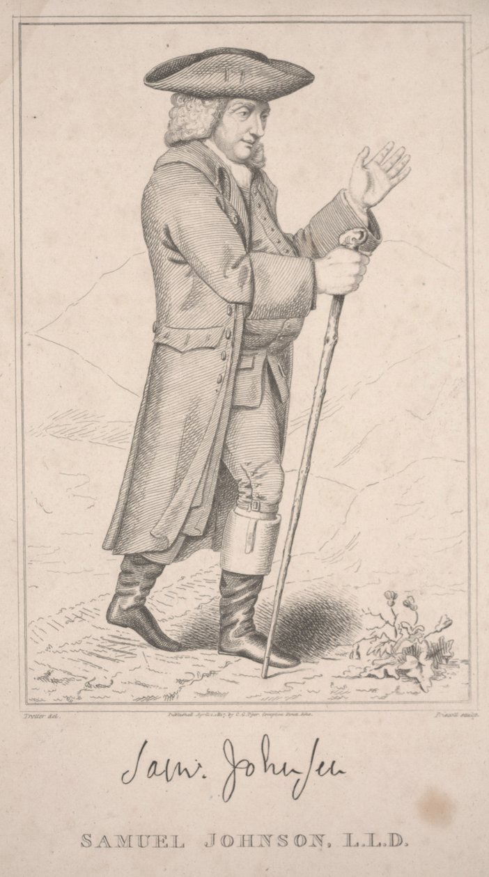 Samuel Johnson, Op zijn Hooglandtour in 1773 door Thomas Priscott