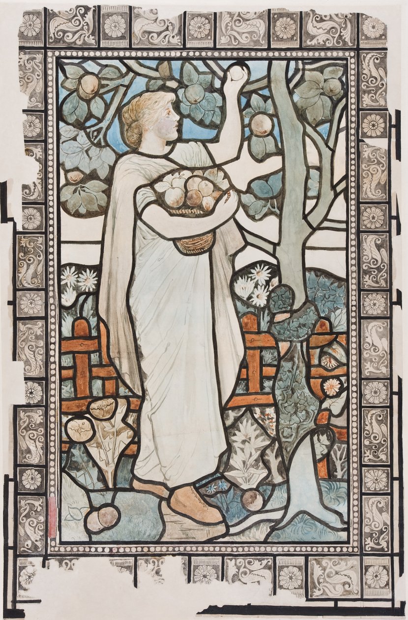 Eva, Cartoon voor een Glas-in-loodraam door Thomas Ralph Spence