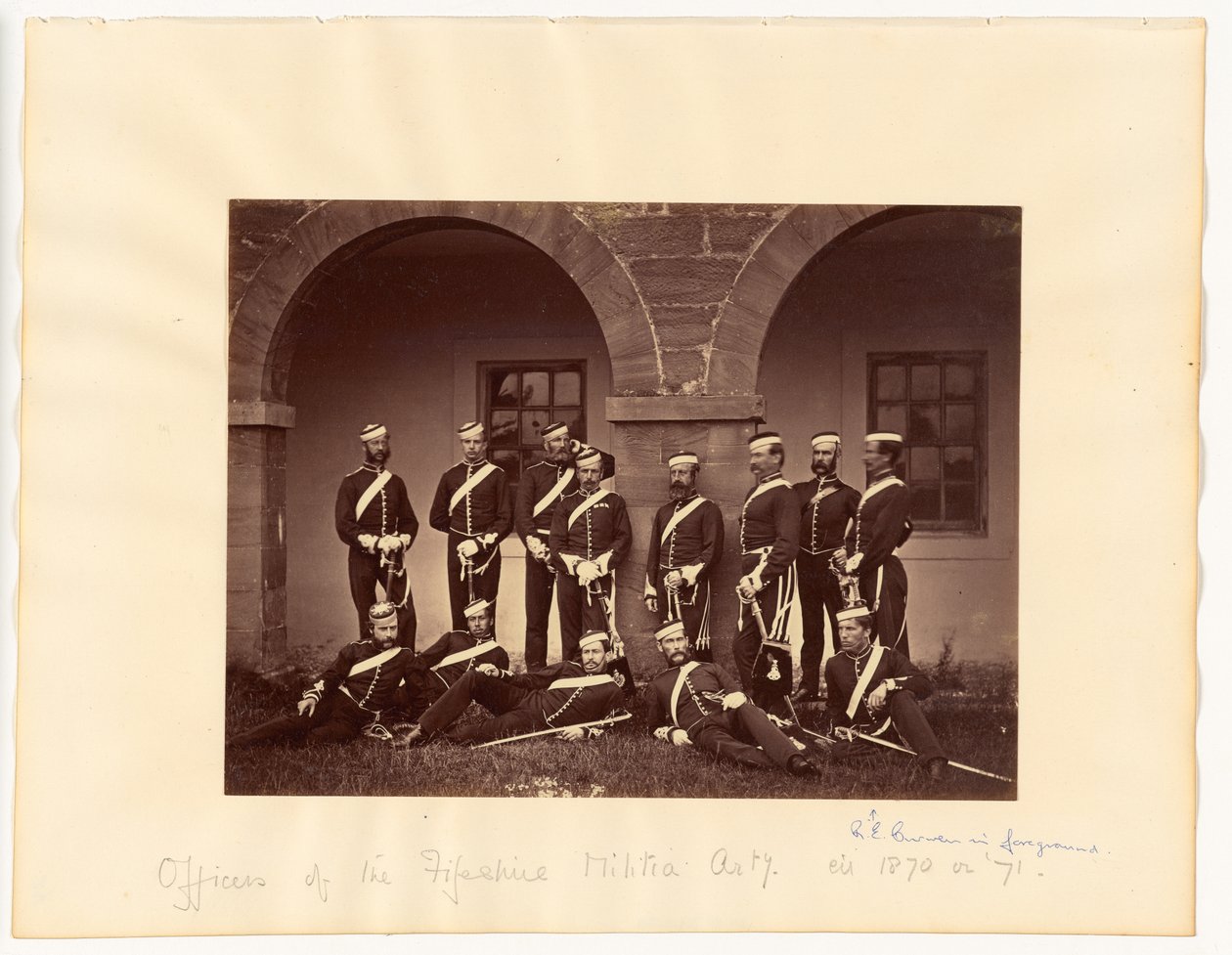 Officieren van de Fifeshire Militie Artillerie door Thomas Rodger