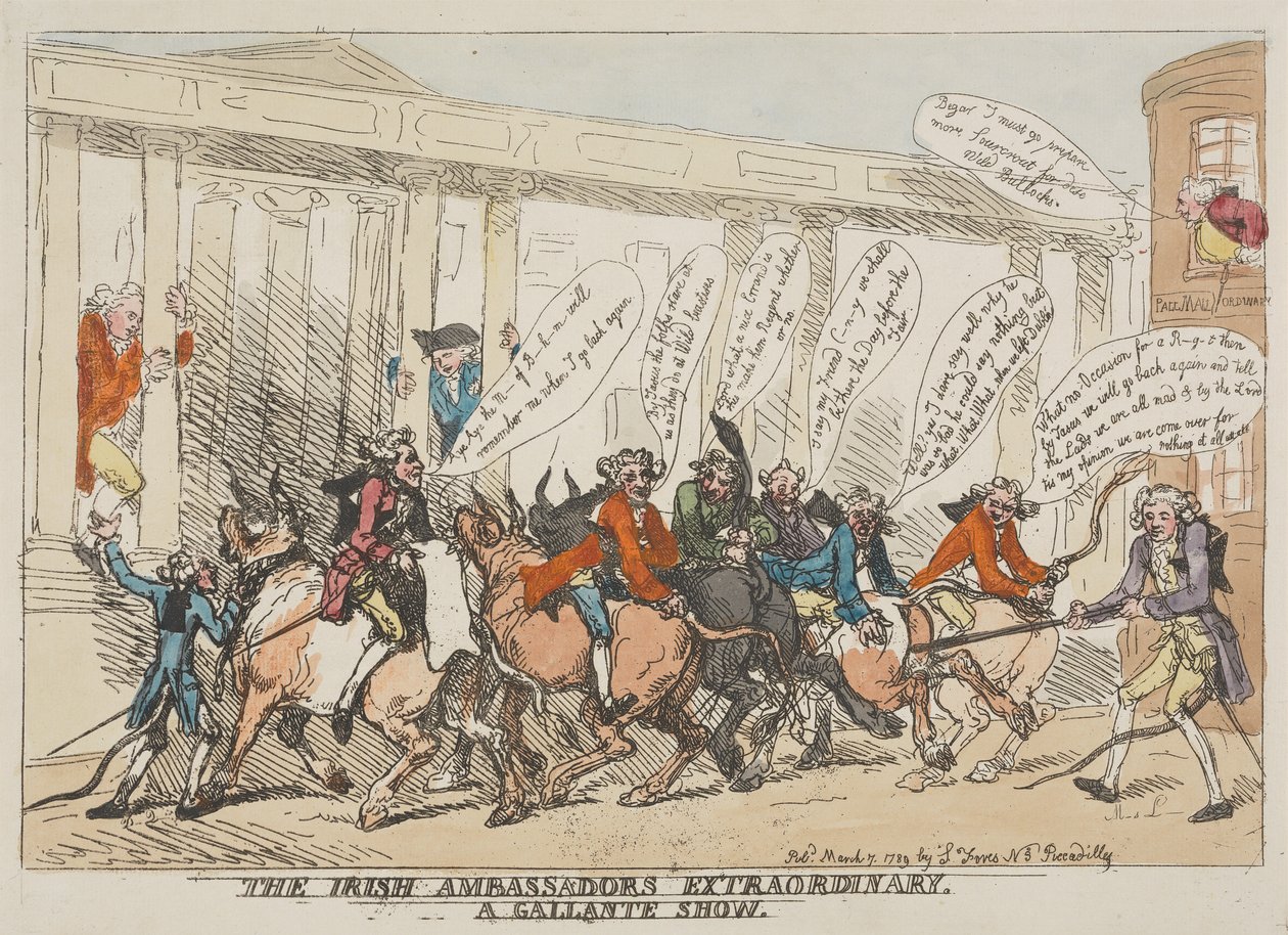 (De) Deze Ierse buitengewone ambassadeurs: een galante show door Thomas Rowlandson