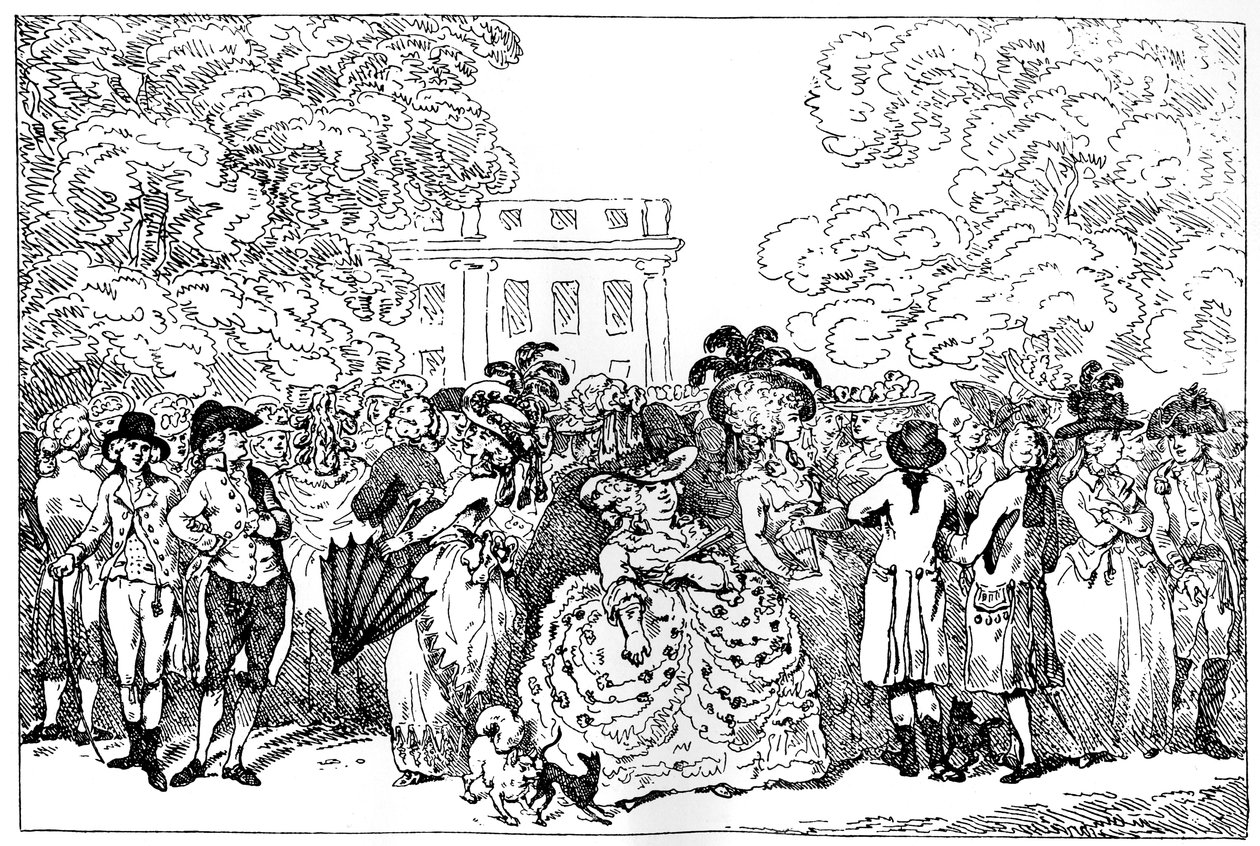 1784, of de mode van de dag, 1784 door Thomas Rowlandson